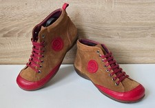 Deerberg Schnürboots Briedt Leder Stiefeletten Braun, Rot Gr. 6,5 = 40