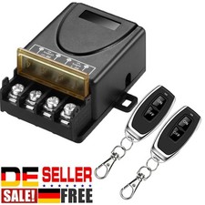 12V 433MHZ Funk Fernbedienung Garagentor Schalter Empfänger mit 2 Handsender DE