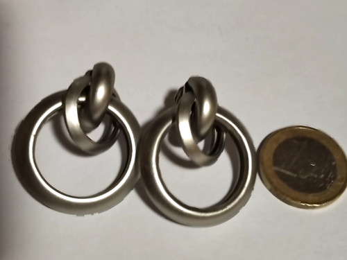 Ohrclips silberfarben matt - , 3