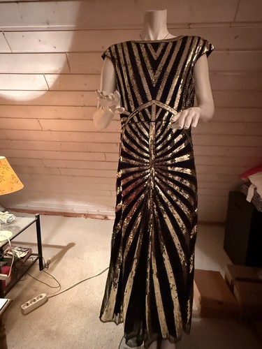 Vintage pailletten kleid 1920 - pailletten,