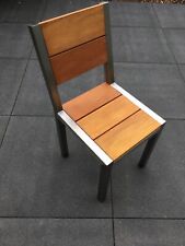 Gartenstuhl Edelstahlstuhl V2A Gartenmöbel Holz Garapa