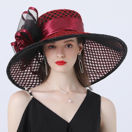 Damen netz organza hut - hut, breite
