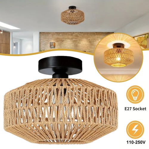 Rattan deckenlampe boho - rattan,