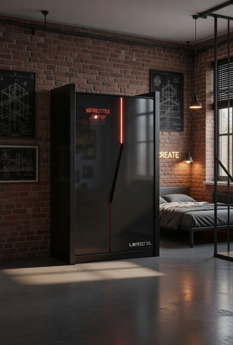 Kleiderschrank mit led design - kleiderschrank,