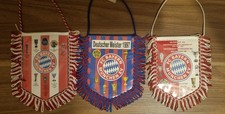 FC BAYERN MÜNCHEN kleines Konvulut Wimpel /Banner, rot-blau, 90er, Zustand gut