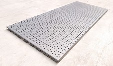 Lochwand Rundloch Hakenwand grau 100x40cm Tego gelocht Lochwände Eden 4 Stk