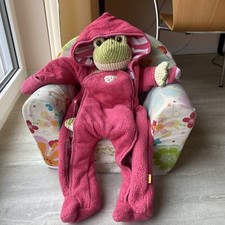 STEIFF Overall Teddy Plüsch Baby Anzug Pink Größe 80 (9-12 Monate)