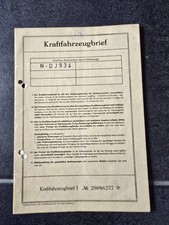 VW Volkswagen T1 Transporter Bulli Typ 23 1961 Fahrzeugschein Sammlung 10