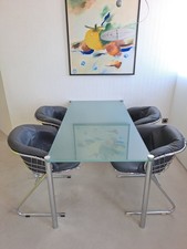 Schöner Glastisch  und dazu 4