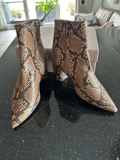 Bianca Di Stiefelette Python Schlange Snake Camel Braun Gr. 38 NP: 150 Euro