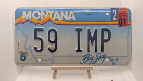 2001 montana license plate - montana,