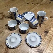 Porzellan 5x Kaffeetassen 2x Eierbecher Ritzenhoff & Breker Flirt French Vanilla