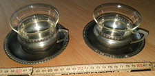2  Teegläser aus Zinn mit