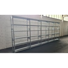 Fachbodenregal / ca. 2.500 x 6.400 x 400 mm (HxBxT) / Fachlast 150 kg / 6 Böden