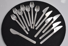 Lufthansa Besteck Messer und Gabeln Vintage Kranich Airline Bordbesteck 7 Pers.