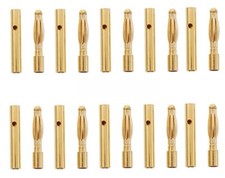 10 Paar 2mm Stecker / Buchse 20 x Bananenstecker Goldkontakte Connector Gold