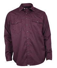 WESTERN-SPEICHER Jeanshemd Weinrot Perlmuttknöpfe in Hemdfarbe S-5XL