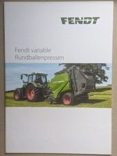 FENDT variable Rundballenpressen Prospekt Traktor Schlepper Bulldog
