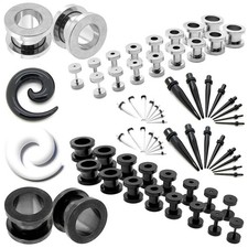 2x Acryl Spiralen Set Tunnel Dehner Expander Dehnungsstab Piercing Dehnschnecken