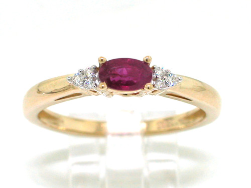 Rubin ring 585 - rubin, gelbgold