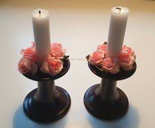 2 x skandinavische Kerzenmanschetten Kerzenringe Kerzenschmuck Kerzenkranz / G