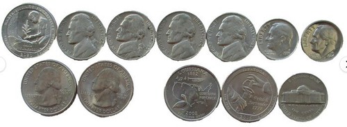 Usa lot münzen x quarter - usa, 12