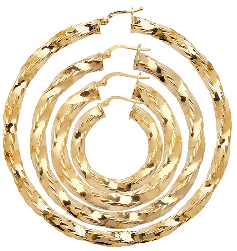 Gelb gold paar - paar, creolen