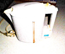 Wasserkocher 1 L Elektro  Camping Heiß Wasser Kocher  *SEL* weiß 1000 W.