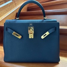 Hermes Kelly Bag 32 Retourne Togo - komplett mit Hermés Rechnung