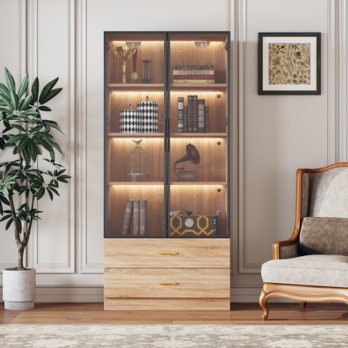 Vitrinenschrank hochschrank - vitrinenschrank,