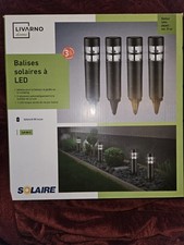  4x Hochwertige  LED Garten Solarleuchte Dämmerungssensor  Accu austauschbar 