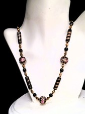 Venezianische Murano Glas Hochzeitstorten Kette vintage selten wunderschön 60 cm