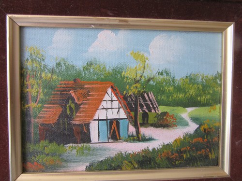 Bauernhof kleines öl - bauernhof, bild