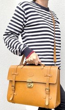 MULBERRY True Vintage Aktentasche Natural Leather Brown 40 cm Lehrertasche