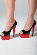 Sexy Plateau Pantolette Lack