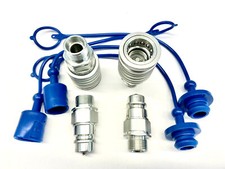 2 x Hydraulik Kupplungen BG 3 15-L SVK Traktor Bagger 15L blau Stecker und Muffe