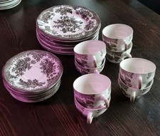 Wedgwood Asiatic Pheasants Kaffee Service Für 8 Personen Creme Weiß Braun