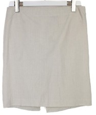 Richmond X Rock Damen UK 10 Leinen Blend Nadelstreifen Reißverschluss Fly Mini