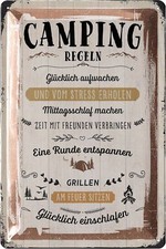 Retro blechschild camping - retro,