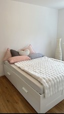IKEA Brimnes Bett, 140x200 Cm, Lattenrost, Emma Matratze