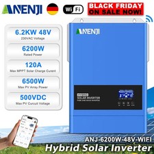 6200W Hybrid Solar Wechselrichter Off Grid 120A MPPT 220V 48V 500V WIFI 6.2KW