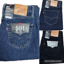 Neu Levis® 501 Herren Denim Jeans Original Fit Unterteil Straight Leg Pants Jeans
