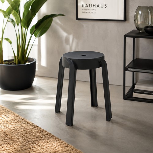 Stapelbarer kunststoff hocker - kunststoff,
