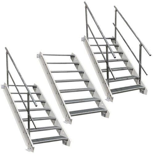 Stufen stahltreppe weiß - 7,