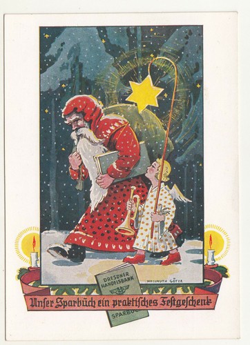 Weihnachtsmann christkind - ak,