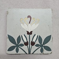 Antike Jugendstil Zement Fliesen Kacheln Floral Blumen Art Nouveau 1900 