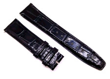 IWC Original Santoni Kroko Uhrenarmband Uhrband schwarz 20mm für Dornschließe
