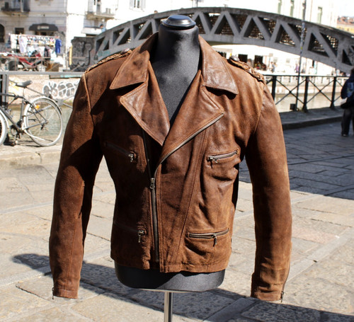 Herren wildlederjacke braun