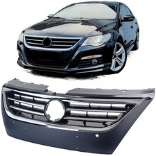 Kühlergrill Schwarz mit Chromleisten passt für VW Passat CC 2008-2012
