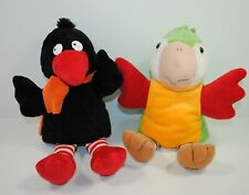 2 Handspiel Puppen - Pinguin + Papagei - Handpuppe - Stofftier - Handspiel